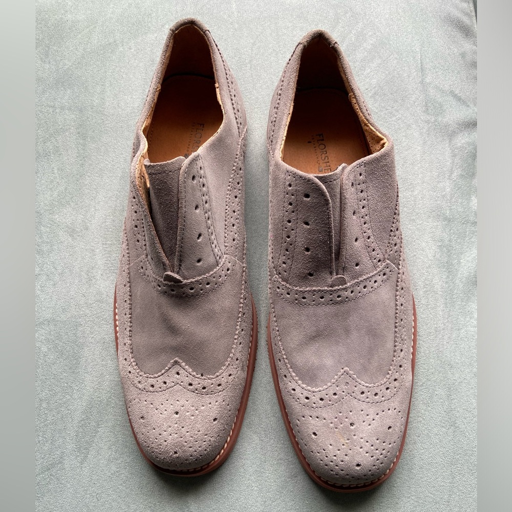 Florsheim Oxford shoe , light gray suede leather size 13